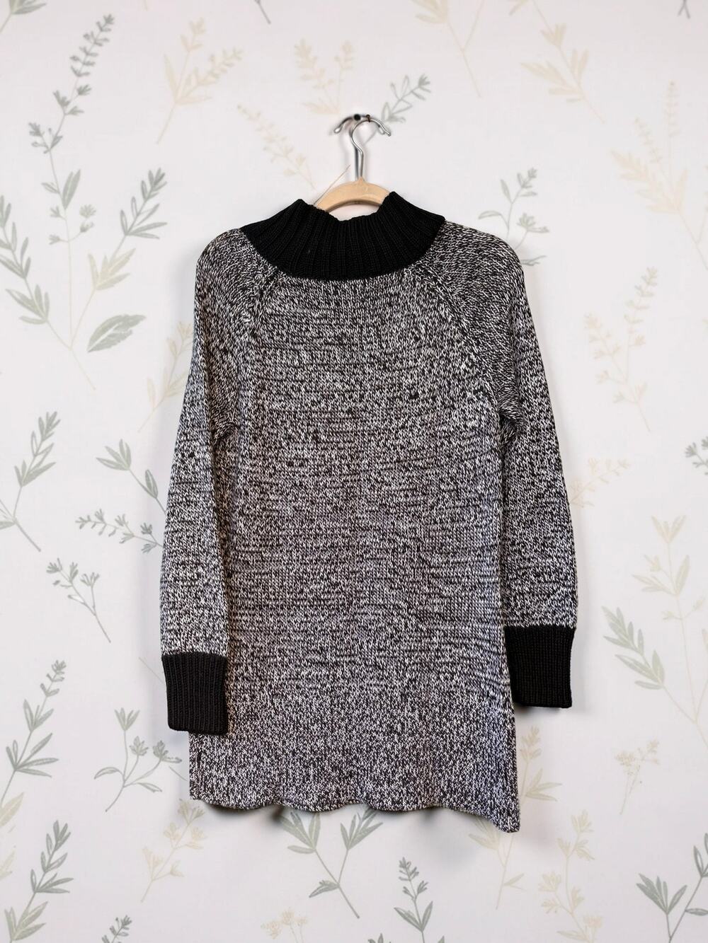 Victor Alfaro Glemaud Sweater Womens Large Black White Wool Blend Tunic